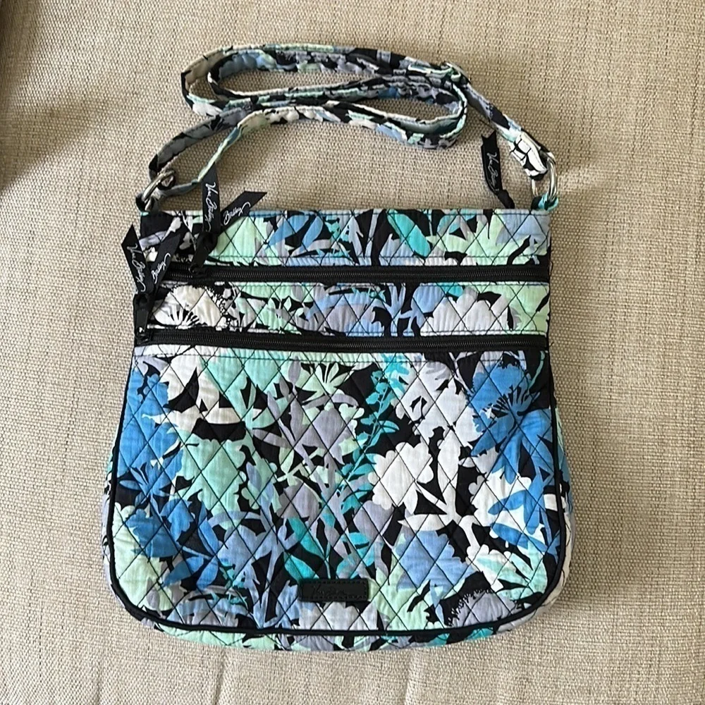 Vera Bradley Double Zipper, Camofloral, Shoulder bag Crossbody ,Pocket Book, Bag